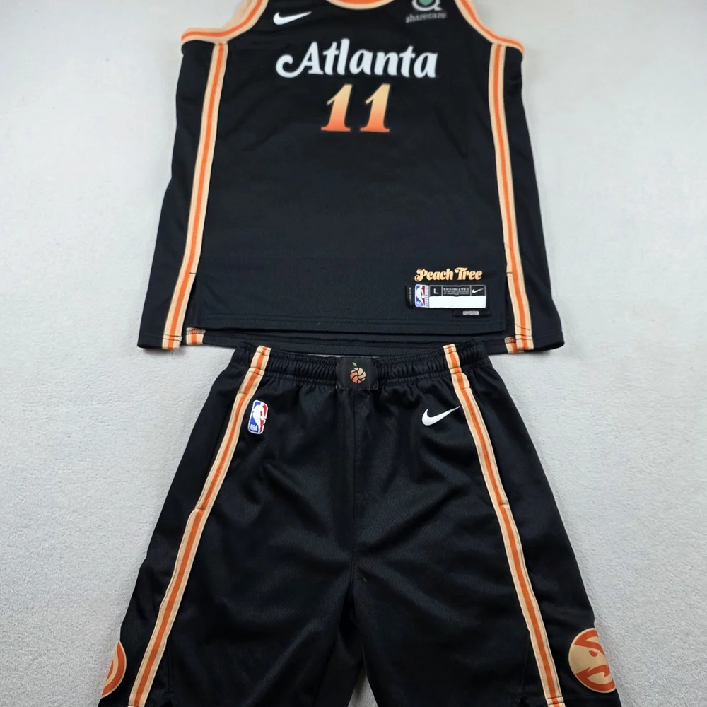 Nike Atlanta Hawks Trae Young Swingman Jersey Set Boy's Large Top Medium Shorts - Picture 2 of 16
